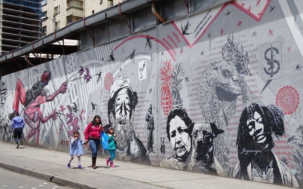 A mural in Bogota, Colombia