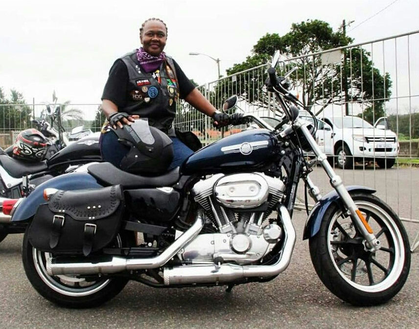 Women Who Ride: Lydia Batho-Batho Mahlangu with her Harley