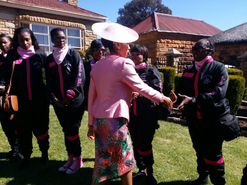 Meeting Her Royal Highness, the Queen of Lesotho, at the Royal Residence with Angels on Bikes