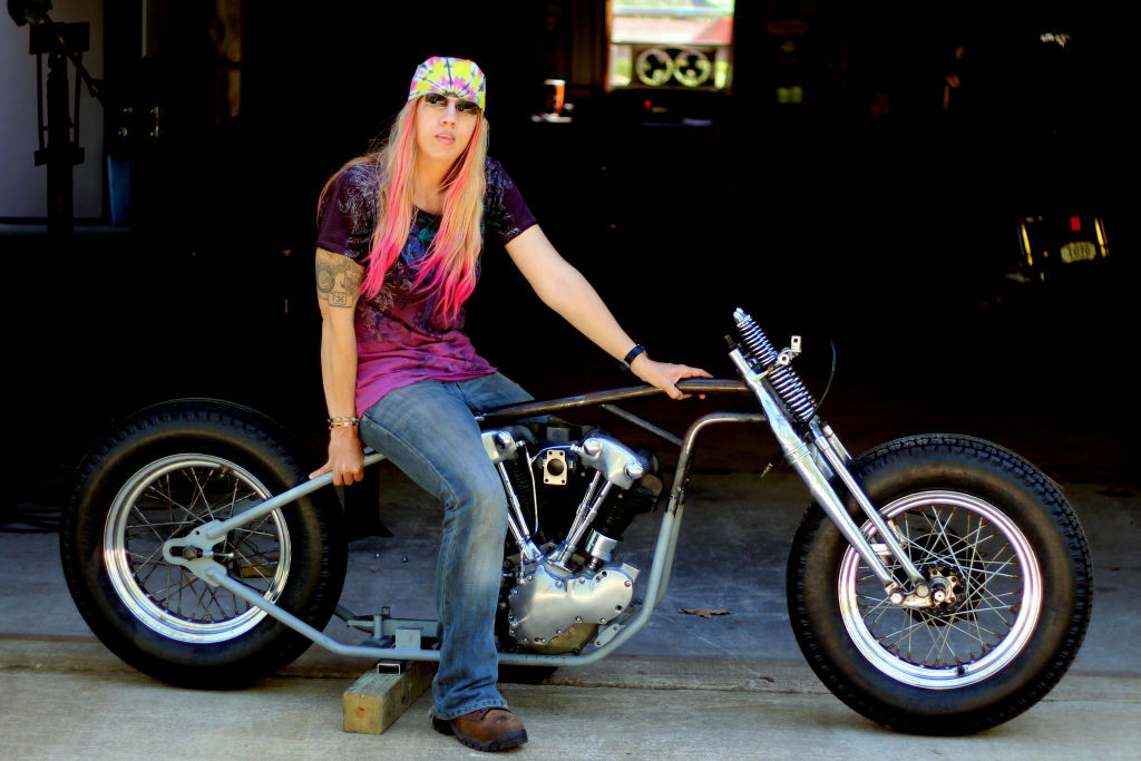 Women Who Ride: Chris Gibbany with her 1939 Harley EL Knucklehead