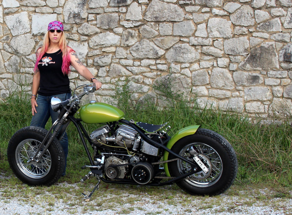 Women Who Ride: Chris Gibbany with her 1956 Harley Panhead