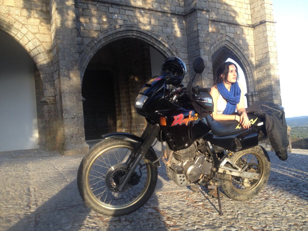 Women Who Ride: Fatima Ropero stopped in Aracena, Spain