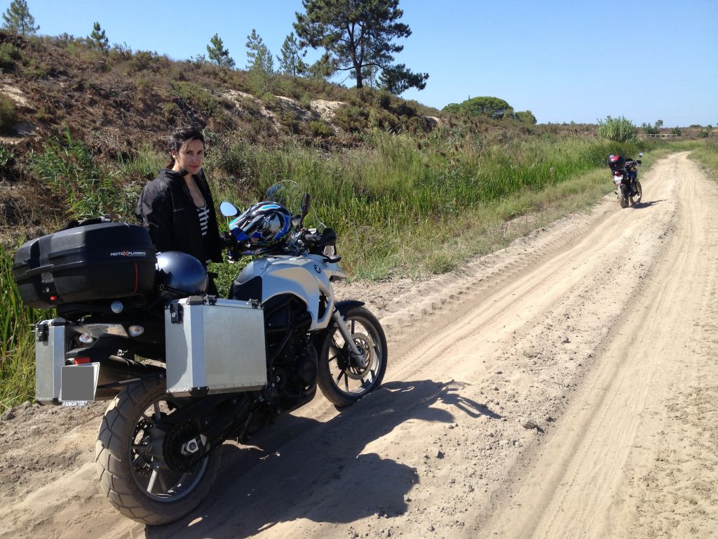 Women Who Ride: Fatima Ropero riding a rented bike in sand