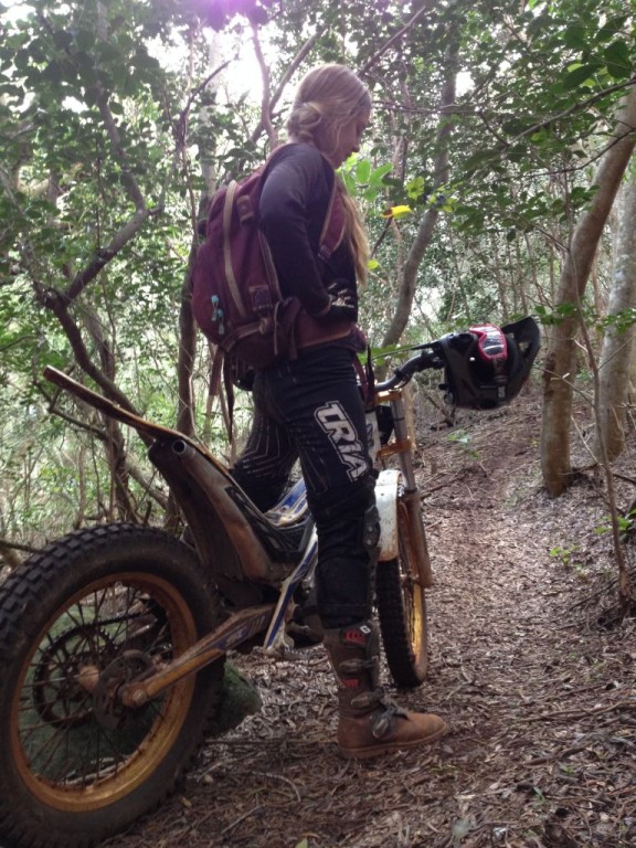 In the jungle....I LOVE my trials pants.