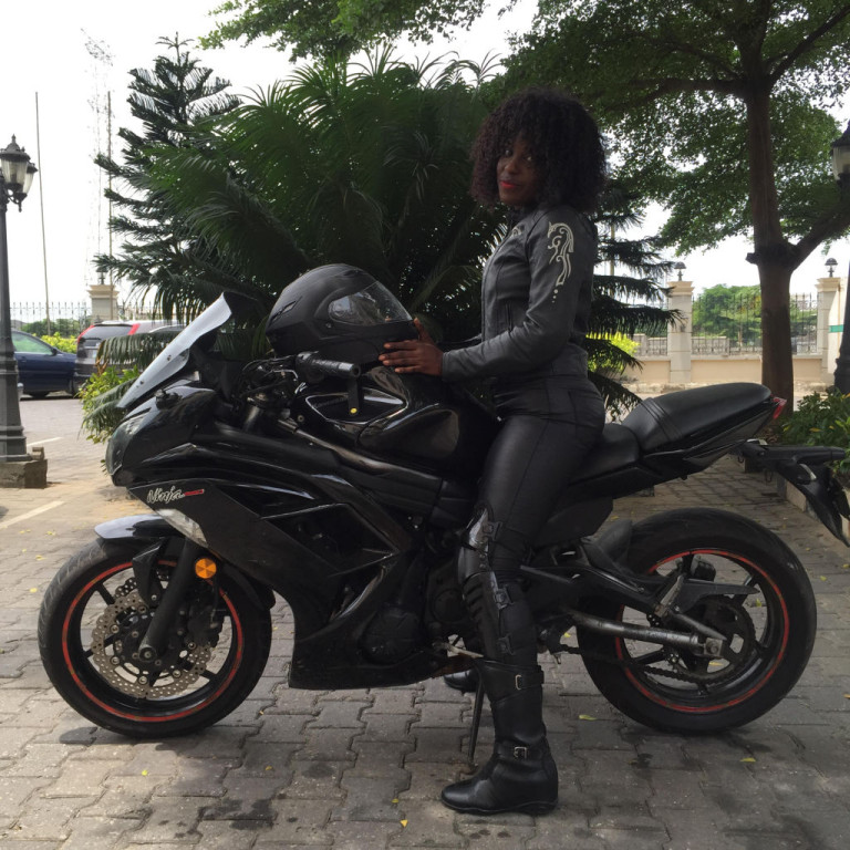 Women Who Ride: Motorcyclist Jane Michael Ekanem all kitted out to ride