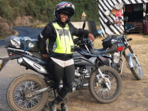 Motorcyclist Joan Wamayu Ndarathi from Kenya