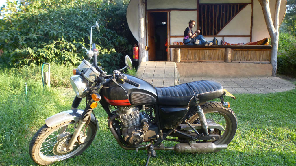 Wamuyu Ndarathi at a cabin on Lake Naivasha