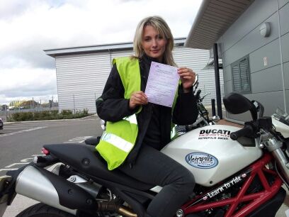 Women Who Ride: Maria Dalla Colla passes her Mod1 test