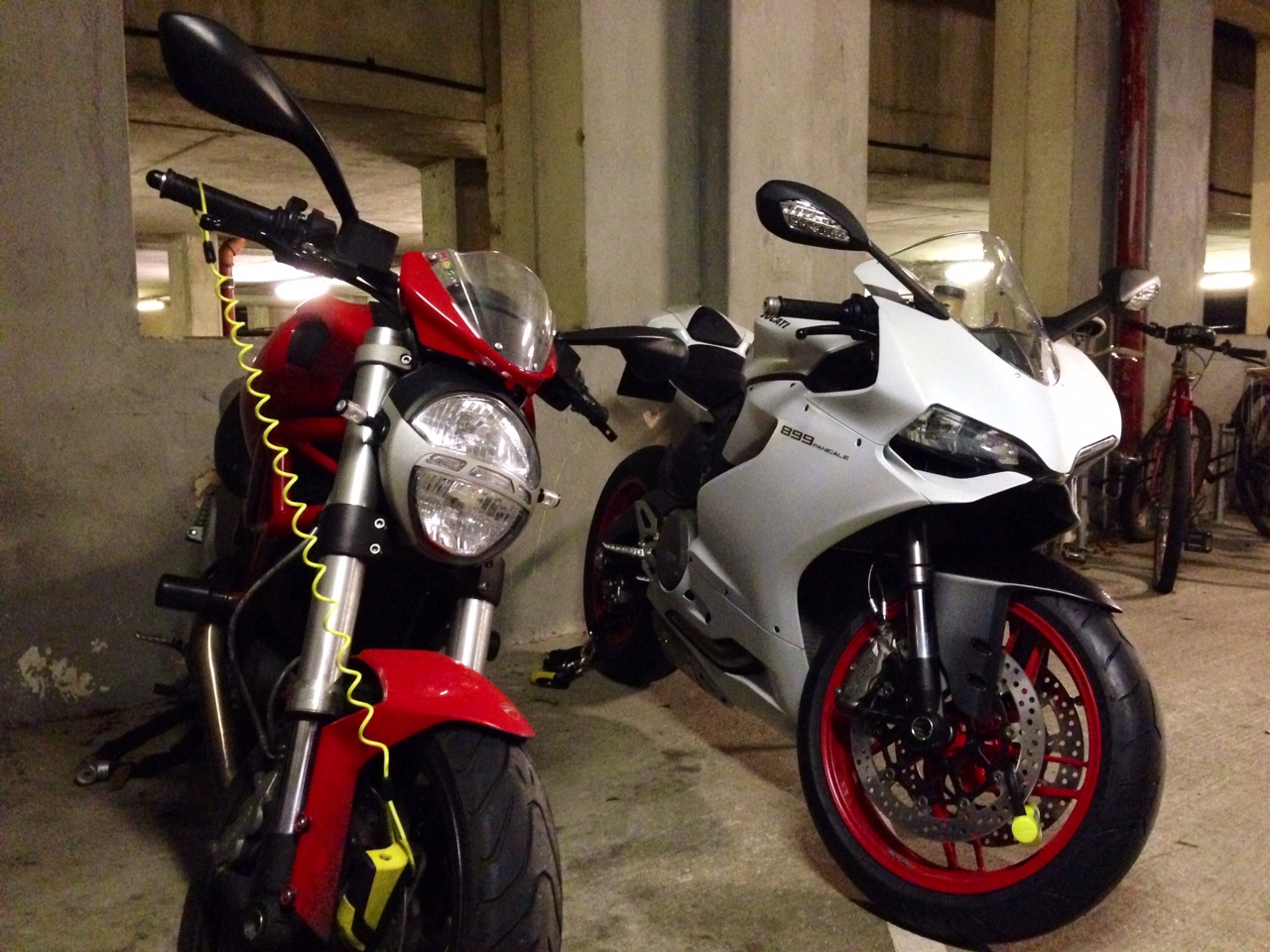 Ducatis locked up