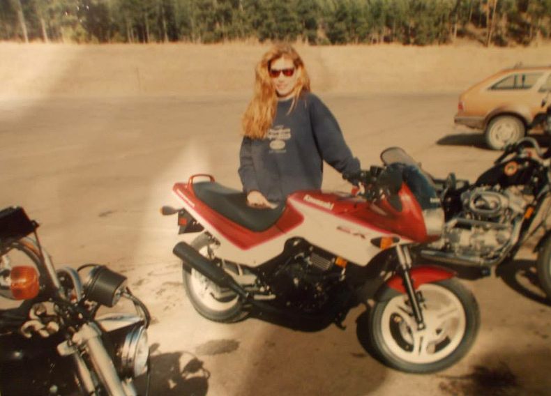 Women Who Ride: Monica Lanese with her Kawasaki EX500
