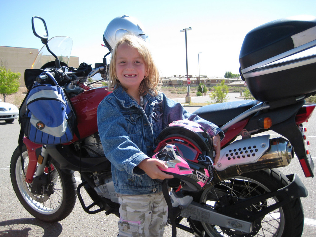 Women Who Ride: Nyla Roberts heading to Girl Scouts on her mom's motorcycle