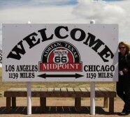 On Route 66 Adrian, Texas