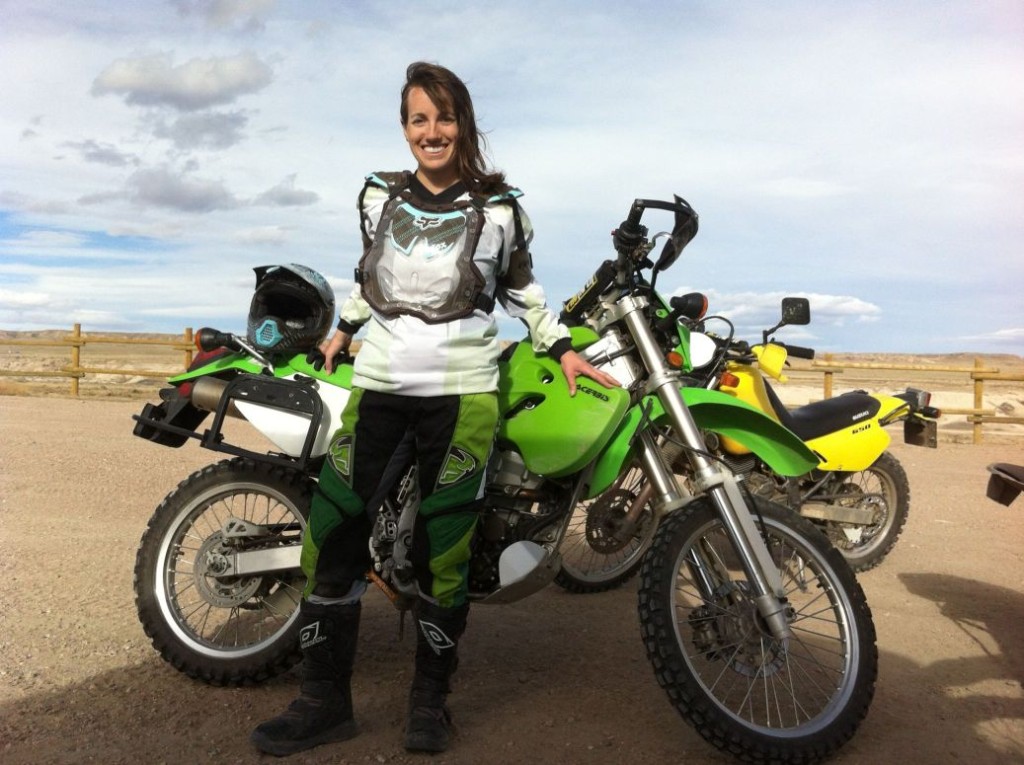 Women Who Ride: Sarah Schmeer with her Kawasaki KLX
