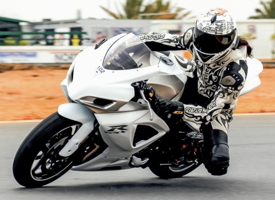 Women Who Ride: Skinny Van Schalwyck practicing at RedStar raceway for a 24 hour endurance race