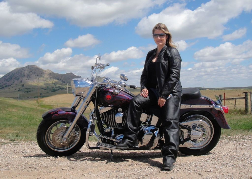 Women Who Ride: Michelle Lamphere at Sturgis with her 2012 Harley Davidson Fat Boy