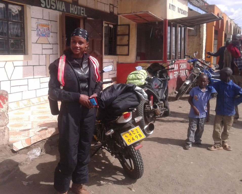 Tayiani on a ride to Narok