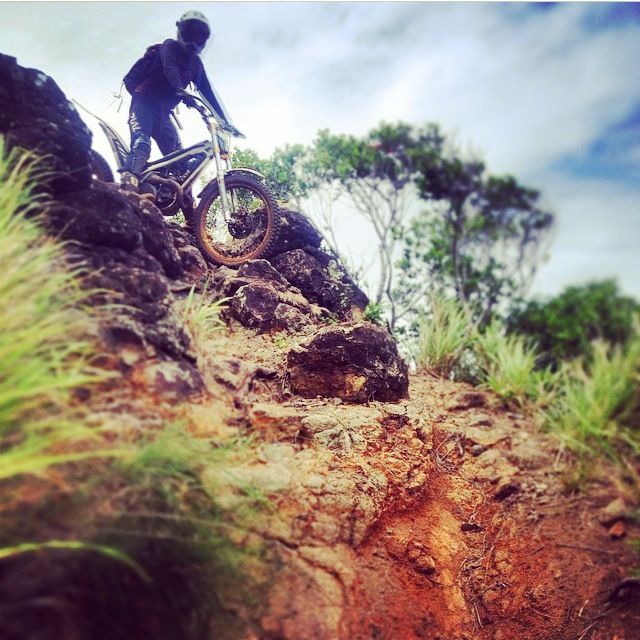 Some of the gnarly terrain our bikes go down